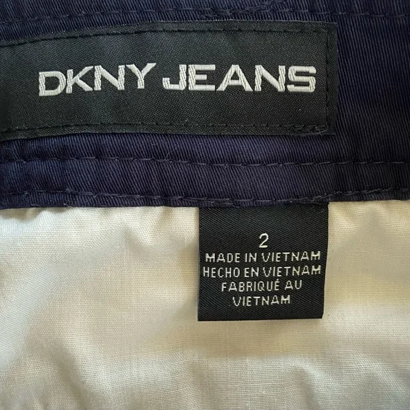 🌹 3 for$25 DKNY Navy Blue Ankle Cuffed Pants Size 2 - Picture 3 of 3